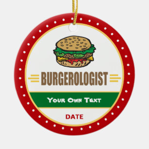 Rolig hamburgareCheeseburger Julgransprydnad Keramik