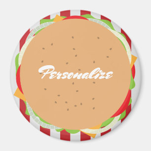 Rolig hamburgaremagnet magnet