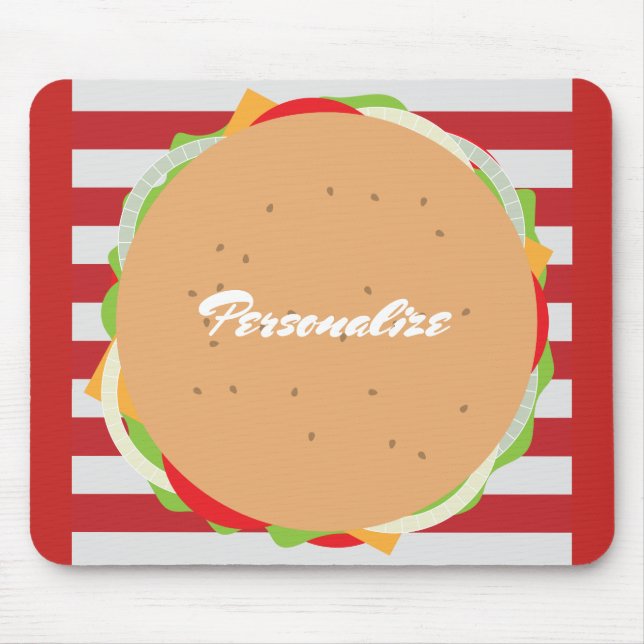 Rolig hamburgaremousepad musmatta (Framsidan)