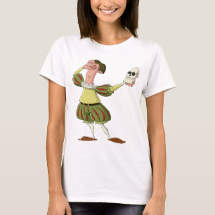 Rolig Hamlet Shakespeare Skådespelare som håller s T Shirt