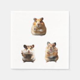 Rolig Hamster Meme Fredstecken Pappersservett