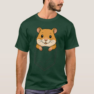 Rolig Hamster som tittar i fickan Djurfantast Manl T Shirt