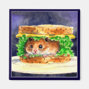 Rolig hamstersmörgås magnet