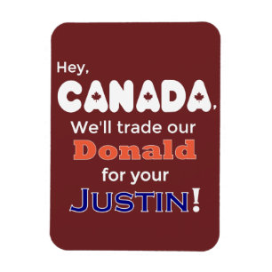Rolig handel Donald för den Justin magneten Magnet