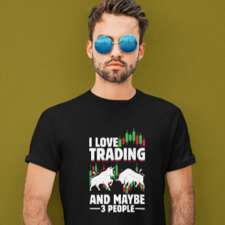 Rolig handelscitat Tjür och ljusstakediagram daytr T Shirt
