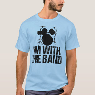 Rolig handelsresande mig förmiddag med musikbande tee shirt