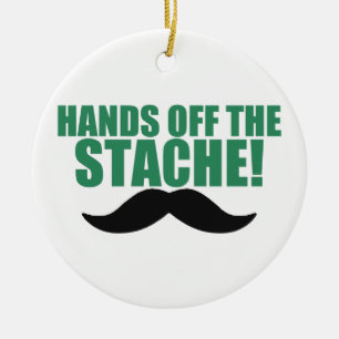Rolig händer av Stachen - mustaschprydnad Julgransprydnad Keramik