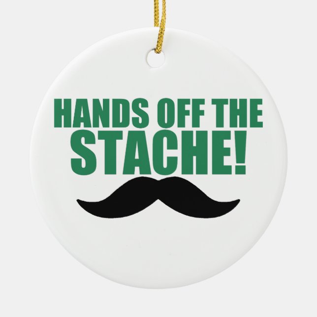 Rolig händer av Stachen - mustaschprydnad Julgransprydnad Keramik (Framsidan)