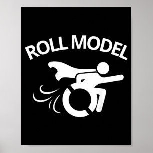 Rolig Handikappad Sarksatisk Rullstol Poster