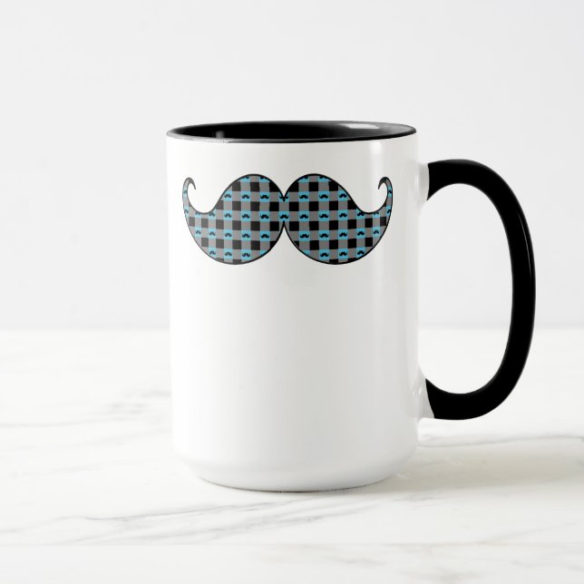 Rolig HandlebarmustaschMoustache Stache Mugg (Höger)