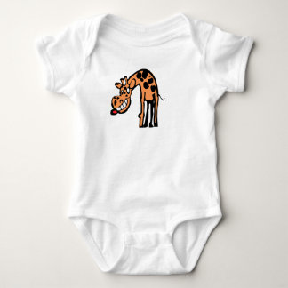 Rolig Handritad Giraff-Illustration T Shirt