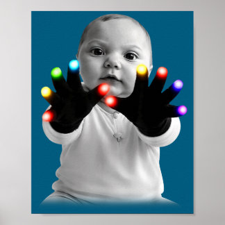 Rolig handskbaby meme nischdesign Nya föräldrar M Poster