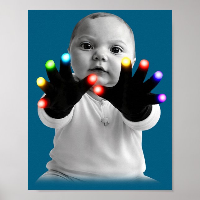 Rolig handskbaby meme nischdesign Nya föräldrar M Poster (Framsidan)