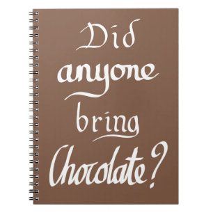 Rolig Handskriven Typografi Choklad Brun Citat Anteckningsbok