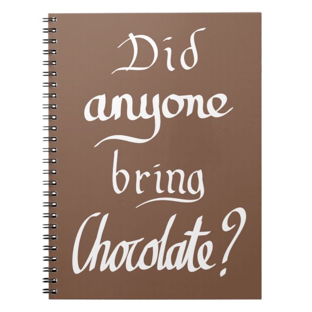 Rolig Handskriven Typografi Choklad Brun Citat Anteckningsbok (Framsidan)