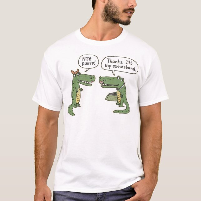 Rolig handväska för före dettamakealligator t-shirt (Framsida)