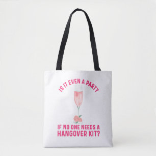 Rolig Hangover Kit Vin Blommig Tote Bag Tygkasse