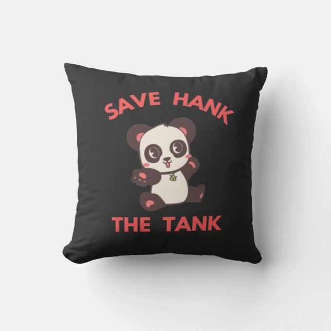 Rolig Hank The Tank Kudde (Framsida)