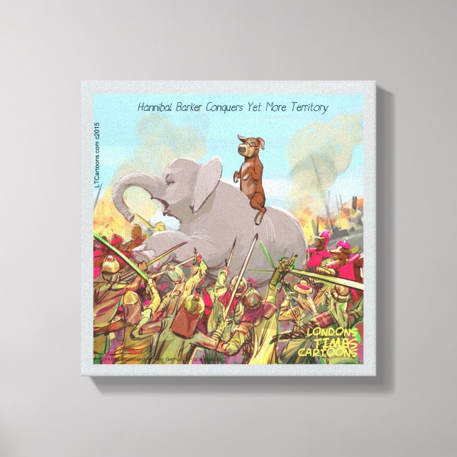 Rolig Hannibal Barca erövrar land Canvastryck (Framsida)