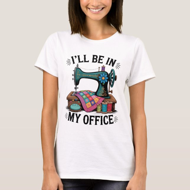 Rolig hantverkssöm Humor T Shirt (Framsida)