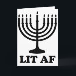 Rolig hanukkah chanukah menora tänd af helgkort<br><div class="desc">Rolig hanukkah chanukah menora tänd af</div>