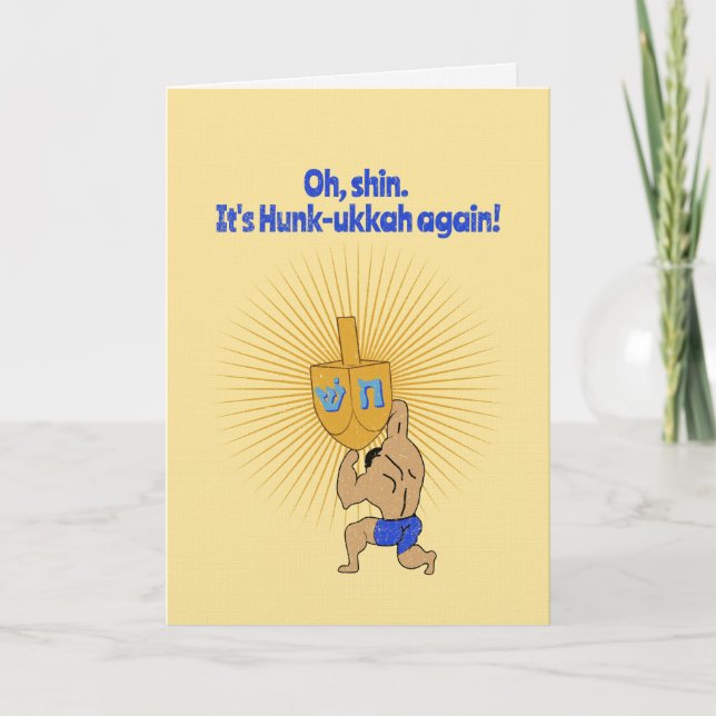 Rolig Hanukkah-kille semester Kort (Framsida)