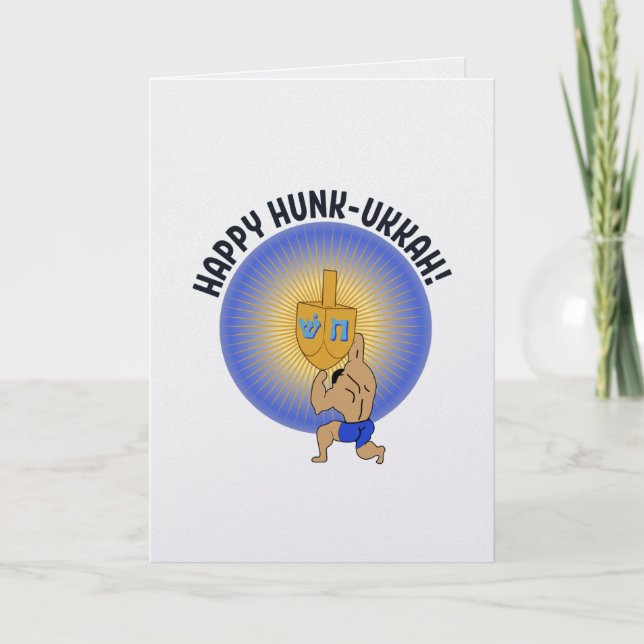Rolig Hanukkah Kille Semester Kort (Framsida)