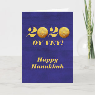 Rolig Hanukkah Oy Vey 2020 Gelt-mynt Helgkort