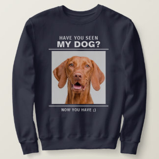 Rolig "Har du sett min hund?" Anpassad foto Lång Ärmad Tröja
