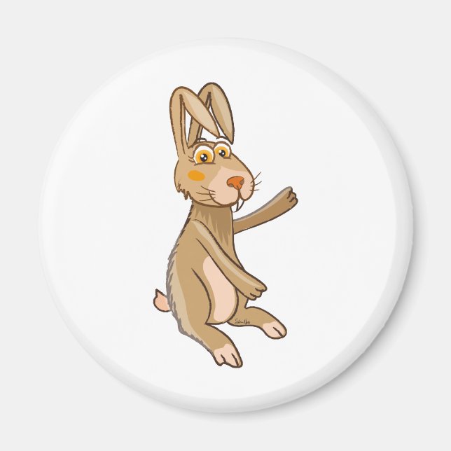 Rolig hare magnet (Framsidan)