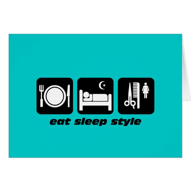 Rolig hårstylist hälsningskort (Framsidan Horizontal)