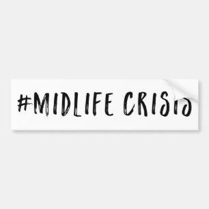 Rolig Hashtag Midlifekris Bildekal