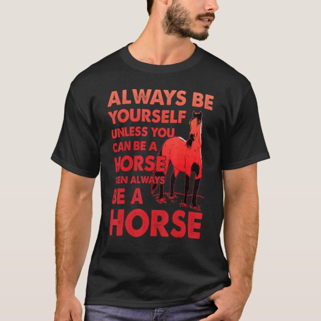 Rolig Häst Citat Hästar_2 T Shirt (Framsida)