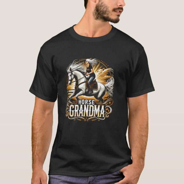 Rolig häst farmor definition Ridning Häst T Shirt (Framsida)