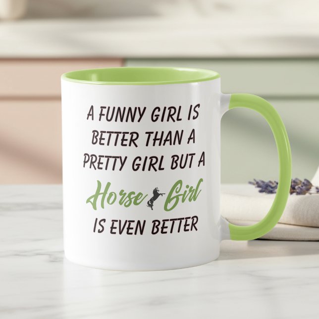 Rolig Häst Flicka Mugg Häst Älskare Mugg (Funny Horse Girl Mug Horse Lovers Mug)