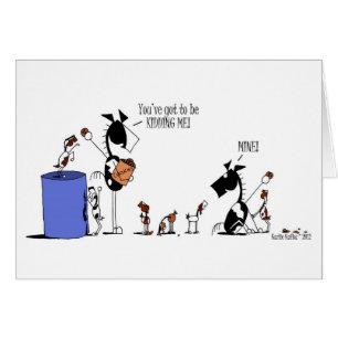 Rolig häst- & getungetecknad hälsningskort