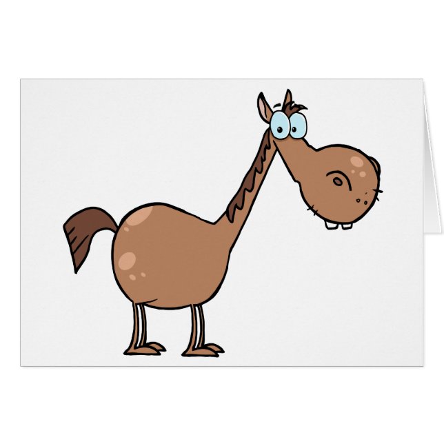 Rolig häst hälsningskort (Framsidan Horizontal)