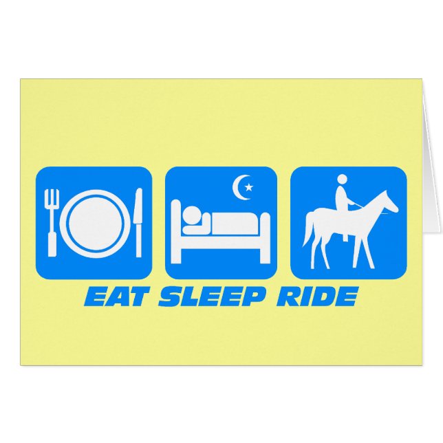 Rolig häst hälsningskort (Framsidan Horizontal)