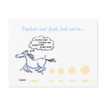 Rolig Häst Tecknad Företag Flyttningskungörelse