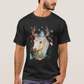 Rolig hästälskare Bebis söt Ren Häst Jul T Shirt