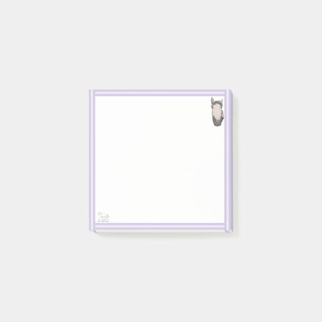 Rolig hästälskare Whimsical Övervakande Tryne Post-it Block (Framsida)