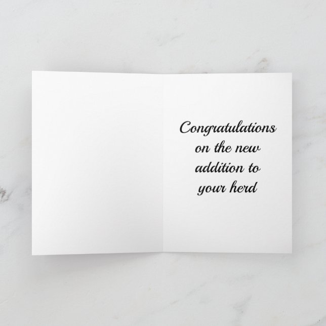 Rolig Hästavl som röker cigarr välkomstkort Kort (Inuti)