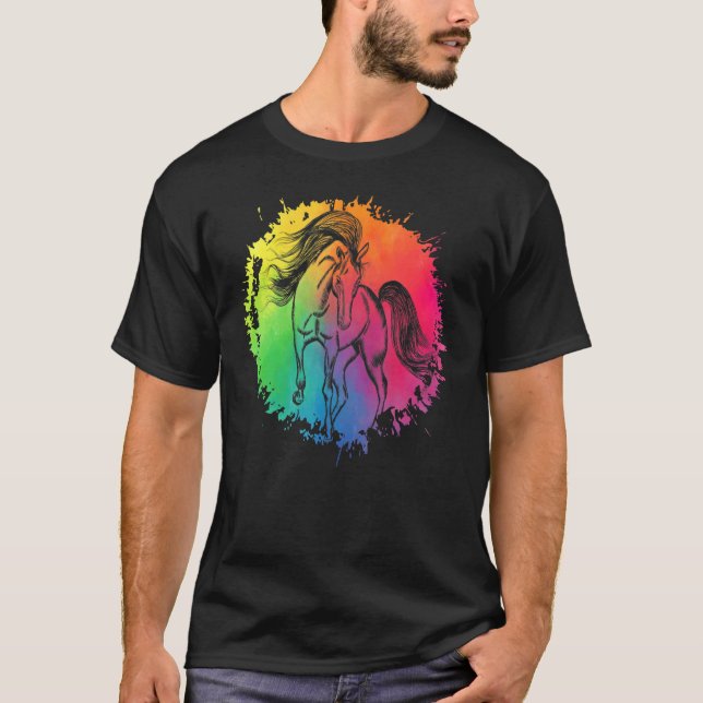 Rolig hästcitat Hästar T Shirt (Framsida)