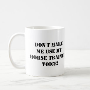 Rolig hästhållning hästtränare anpassad namn kaffemugg