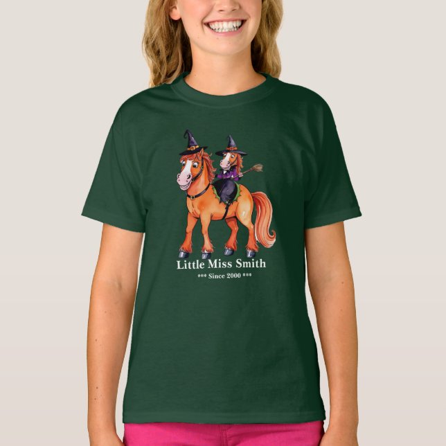 Rolig hästhäxa  t shirt (Framsida)