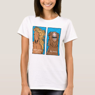 Rolig hästjämförelse Meme T Shirt