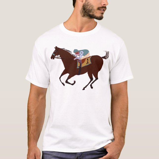 Rolig hästkapplöpningdesign tröja (Framsida)