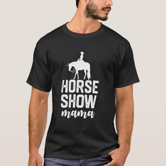 rolig hästshow mamma t shirt (Framsida)