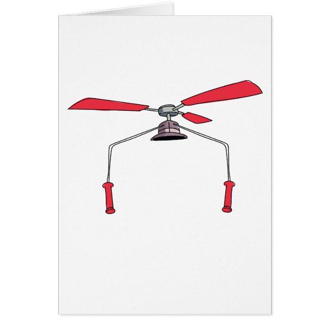 Rolig hatt Gadget Helikopter. Hälsningskort (Framsidan)