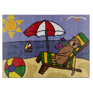 Rolig havsutter på strandtecknaden